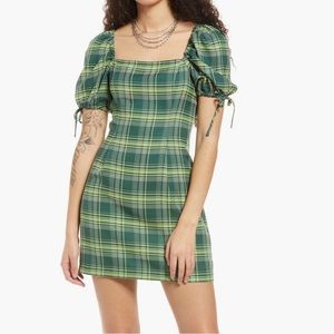 BP. (Nordstrom) Short Sleeve Plaid Minidress - Size M